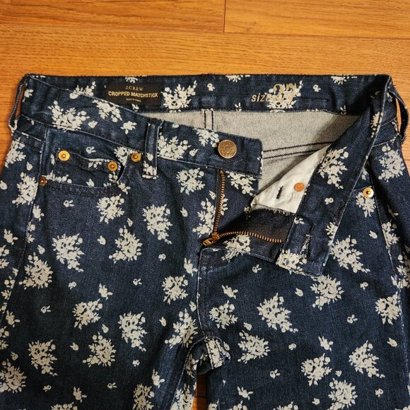 J. Crew Cropped Matchstick Floral Print Jeans - Picture 3 of 14